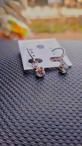 Anting Titanium Permata Anti Karat / Anting Desi Permata Gaya Korea