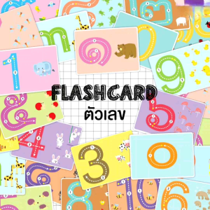 แฟลชการ์ดตัวเลข Flash Card Number จำนวน 22 ใบ ขนาด A5 KP012 ตัวเลข แฟลชการ์ด 2WinBookToys