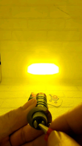 Lampu Led Bebek Matic H6 Laser Putih Kuning Merk CR7 - Led H6 Laser Gun Super Terang