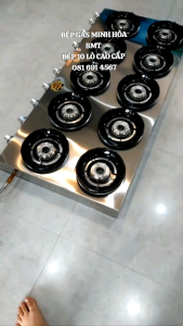 Bếp gas 10 lò cao cấp đầu đốt 304  2 vòng lửa độ bền 5 đến 10 năm  chuyên bánh xèo mỳ cay