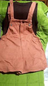 Luzyjanechic Jumper 3 in 1 for kids ages 5 to 8 years old. A denim jumper with cotton sleeveless shirt.