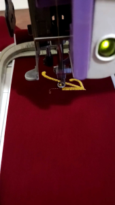 Selempang Wisuda Bordir kain Beludru RENDA free costum Nama