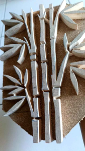 Canting Batik Cap - Canting kayu Stemp Batik Cap Motif Bambu Cina