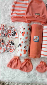 Paket Bedong Bayi Newborn & Topi Sartaki Bayi Baru Lahir Set Kadopar