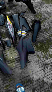 Cover Body Fullset Halus Kasar Honda Supra Fit New Warna Hitam Lis Stiker Kuning 2006 2007