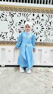 Terbaru!!! Azkiya Dress Anak Perempuan Pesta Kondangan Dress Lebaran