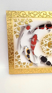 คอมพิวเตอร์ คอมพิวน์กู้ 9 ตัว ภาพวาดสีน้ำ บนผืนผ้าใบ ขนาด 70 x 50 ซม. สำหรับการเสริมฮวงจุ้ย บ้าน อาคาร สถานที่