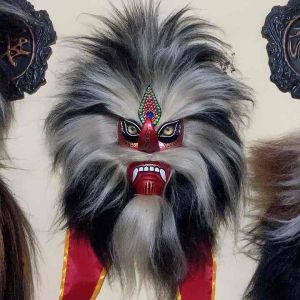 TOPENG BUJANG GANONG TOPENG MAINAN GANONGAN PONOROGO MATA KACA BULU SINTETIS