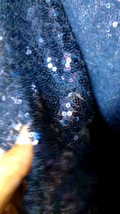 Bahan/Kain Payet Seribu/Payet Sequin Warna Navy/Nevy