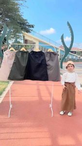 Rok Cargo Anak perempuan usia 5 -15 thn katun sigaret bahan adem