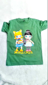 Kaos Anak Perempuan Karakter Boneka Molly Pop Mart ideal Anak Usia 1-10 tahun sablon DTF Bahan Katun 30s