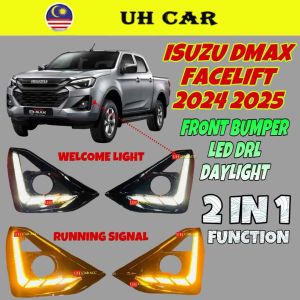 Isuzu Dmax 2024 2025 Facelift Front Bumper Led Drl Daylight Welcome Light Running Signal Fog Lamp Cover Led