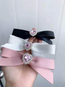 ร้านไทย กิ๊บติดผมโบว์ ประดับเพชรรูปหัวใจ - รูปหัวใจ สดใส สมัครงานนักธุรกิจ