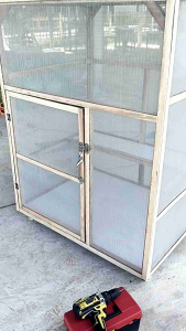 กรงแมวสำหรับเลี้ยงแมว1-2ตัว ขนาดสูง120กว้าง60ยาว90ซม. ล้อมสองชั้นมุงลวดและกันยุง