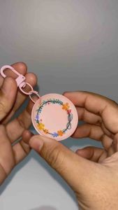 Platty Keychain Piring Cantik Gantungan Kunci Plate Flower Bagcharm Charm Tas Lucu