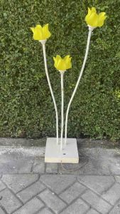 standing bunga hias lampu dekorasi pelaminan cabang 3 kelopak Bunga kuncup mini/bunga artifisial/lampu hias/lampu tidur/giant flowers