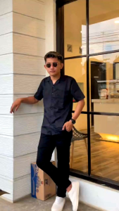 (BELI 2 BAYAR 50rb) Kemeja Polos Dewasa Lengan Pendek Pria Wanita warna Hitam Termurah Best Seller Bisa COD Terbaru