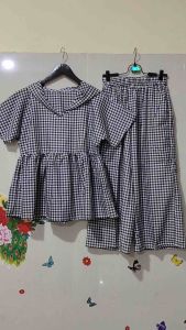 RED-Setelan Celana Kulot Korean Style 749/Setelan Wanita 2in1/Set Hoodie Square/Setelan Casual Modern