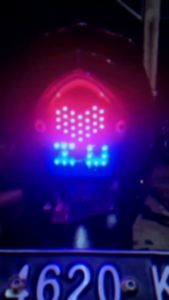 stoplamp Lampu rem running Satria Fu barong model I ❤️ U 10 mode otomatis gen1/gen 2