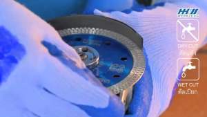 HHW ใบตัดเพชร X-Turbo 4 นิ้ว ตัดเซรามิก กระเบื้อง หินอ่อน หินแกรนิต Diamond cutting discs X-Turbo