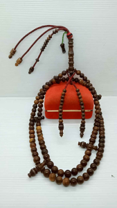 Tasbih Tijani Kayu Kelor Emas Full Benang Rajut A26