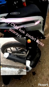 REAL PICK KNALPOT COPY CMS SUARA BASS FULL PADET ALL MATIC HONDA YAMAHA Beat Scoopy Vario Mio Fino Spin Genio PCX Nmax Dll