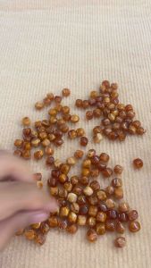 ลูกปัดอะคริลิคหินเทียมมีรูร้อยขนาดรู2mm(1เซ็ท25ชิ้น)