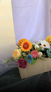 PREMIUM FLOWER BOX SIGN PAPAN UCAPAN BUNGA MIRROR WEDDING