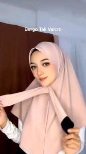 Hijab Bergo Tali Velcro Kerudung Wanita Muslimah