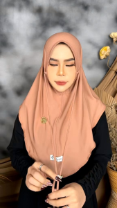 JILBAB INSTAN TALI kupu Stopper Size S Jersey airis by AL FAEZYA HIJAB