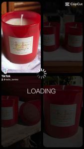 LAD’IO LUMINA Lady in Red Scented Soy Candle Sandalwood & Vanilla 250ml Home Fragrance Smokeless