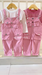 BABY K2 - stelan jumper kodok pink baby/anak dalaman baju belang