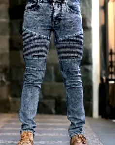 {BISA COD} TERBARU!! Celana Viral Bikers Riders Polos Panjang Jeans Bikers Sobek Skinny Slim fit - Denim jeans Bikers Polos Snow