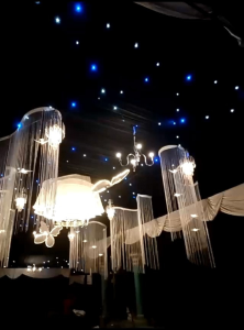 lampu dekorasi seribu bintang DC 12volt/lampu atap tenda 10 meter putih biru (bohlam 10mm)