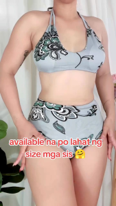 two piece highwaist swimsuit with pads