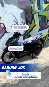 COVER SARUNG JOK MOTOR FULL PRINTING AJJ ANTI CAKAR KUCING
