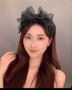 Băng Đô Nơ Đen Phong Cách Retro Đơn Giản 2022 Cho Nữ Dễ Thương