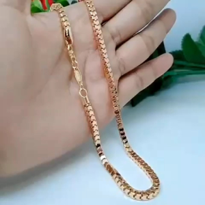 Kalung Milano Jumbo Lapis Emas Titanium Lapis Rodhium