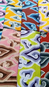 Kain Batik Cirebon KATUN PREMIUM Motif Mega Mendung Full Warna