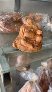 Tượng di Lặc ngồi bao tiền gỗ ngọc am thơm phức để ô tô phòng trà mang lại may mắn hạnh phúc kích thước cao 10-10-8cm