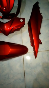 Cover Body Full Halus Beat FI Warna Merah Candy Gelap & Merah Lembayung Hitam