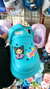 Sandal anak perempuan Labubu karet empuk nyaman tidak licin