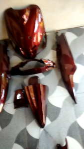 Cover Full Body Halus Yamaha Mio Sporty Warna Merah Candy Gelap