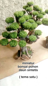 Bonsai Pohon Daun Sintetis ( tema satu)