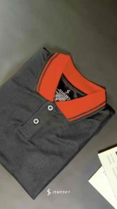 Jemssky - Polo Shirt polos Kombinasi Terkeren T-Shirt Baju Santai Baju Kerja Baju Kerah Brand Quality Black red