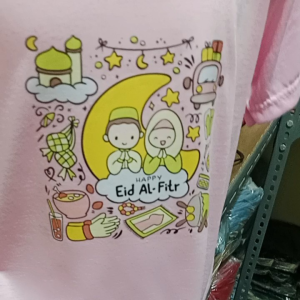 kaos anak lebaran idul fitri 2024 usia 2-10 tahun cowok cewek