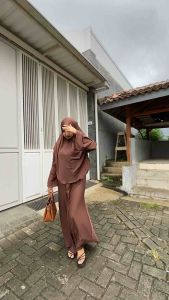 Terbaru Zahra One Set | Gamis Wanita Hijab Dagu