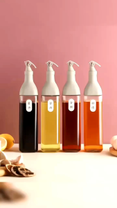 Botol Minyak Kaca 500ML Free Sticker/ Glass Oil Control Kettle Model Persegi