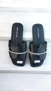 Sandal Selop Wanita Motif Glitter Diamond Sendal Slop Teplek Cewek Terbaru Ukuran 37 Sampai 40