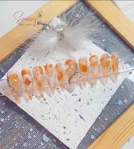 Nail box thiết kế loang thạch cam